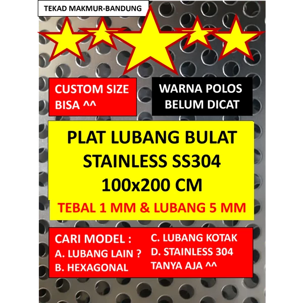 Plat Perforated Lubang Besi Stainless